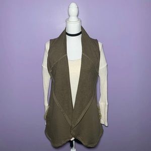 NEW Boutique Olive Green Embroidered Vest
